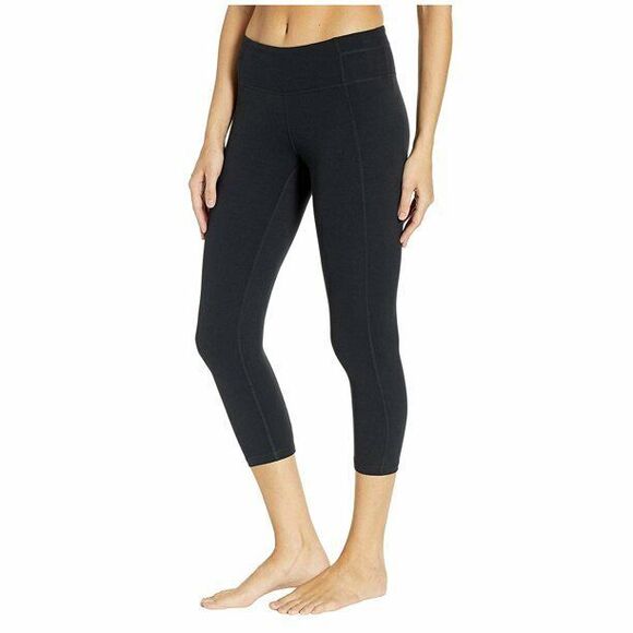 NWT New Black Prana Momento Capri Leggings Pants Womens Yoga S Gym Walk UPF 50+ - Picture 1 of 6